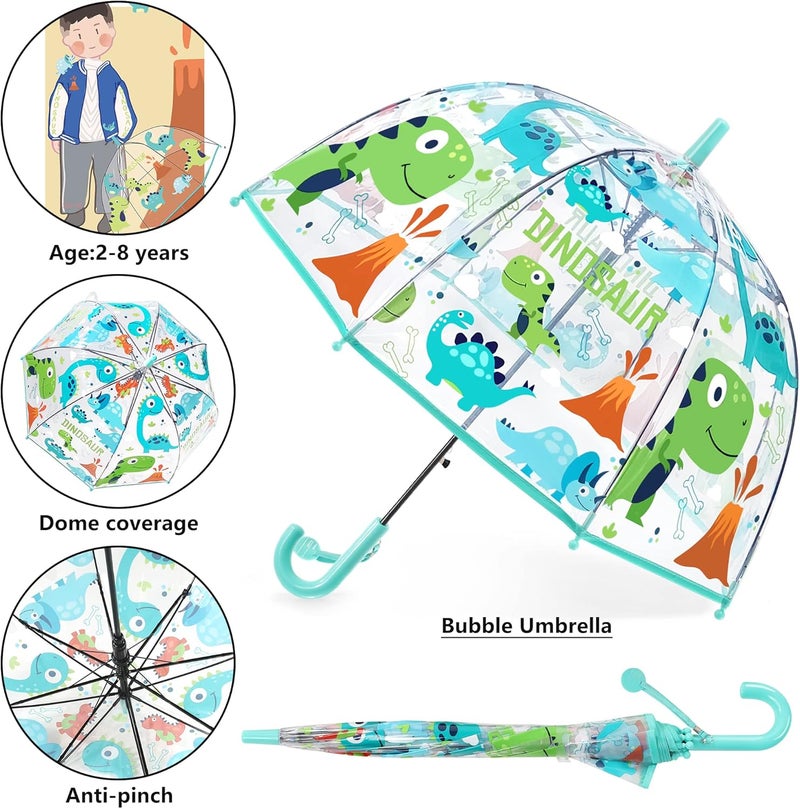 RONIARE Kids Umbrella Clear Bubble Umbrellas for Rain,Safety Dome Windproof Umbrella for Kid Girls and Boys - Image 3